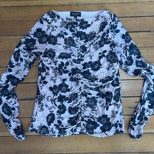 laundry by shelli segal Pink Floral Boatneck  Top NWOT Pink Shirt XL